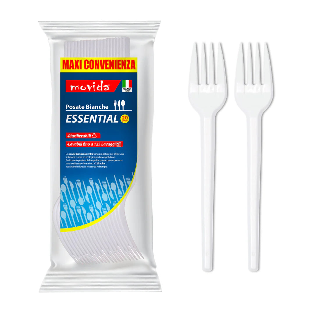 **MOVIDA FORCHETTE RIUTILZ 20PZ BIANCO