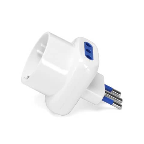 ADATTATORE A 3 VIE 10A BIANCO