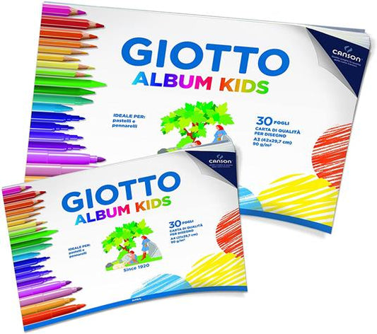 GIOTTO ALBUM KIDS A3 90GR 30FG
