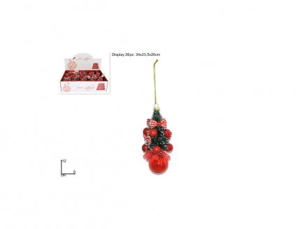 APPENDINO ALBERO CON PALLINE ROSSE ART. LHZ-1R(1)