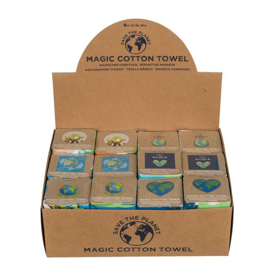 ASCIUGAMANO MAGICO IN COTONE SAVE THE PLANET CA. 30 X 30 C