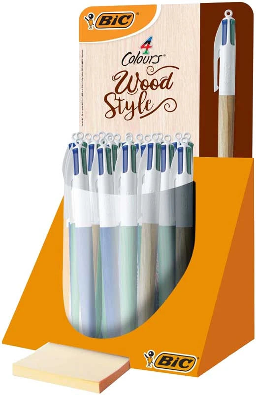 BIC CRISTAL 4COLORI FAMILY WOOD STYLE
