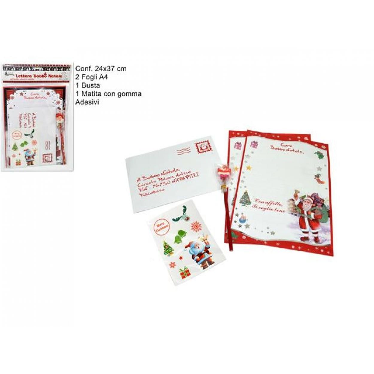 LETTERA BABBO NATALEC/BUSTAADESIVI E MATITA 2014058