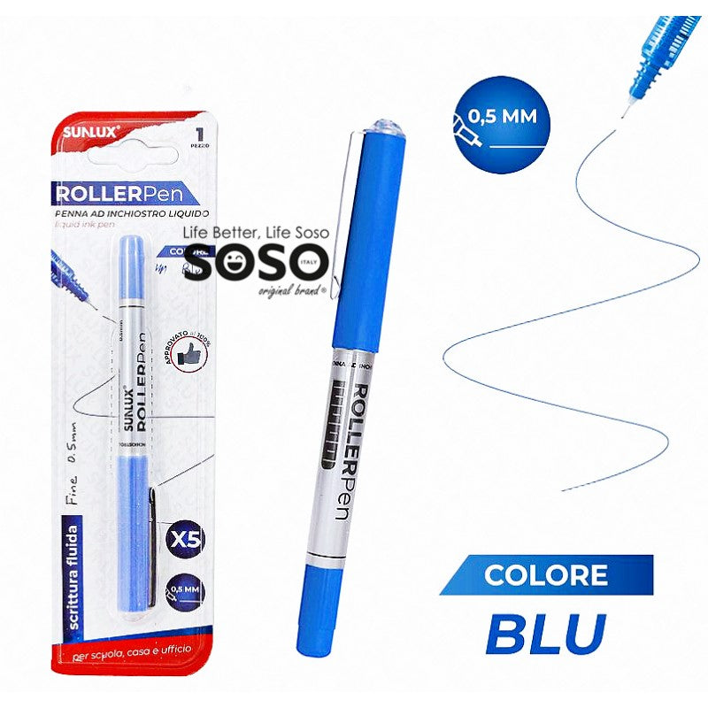 BL. ROLLER PEN INCH. LIQUIDO BLU 0.5MM