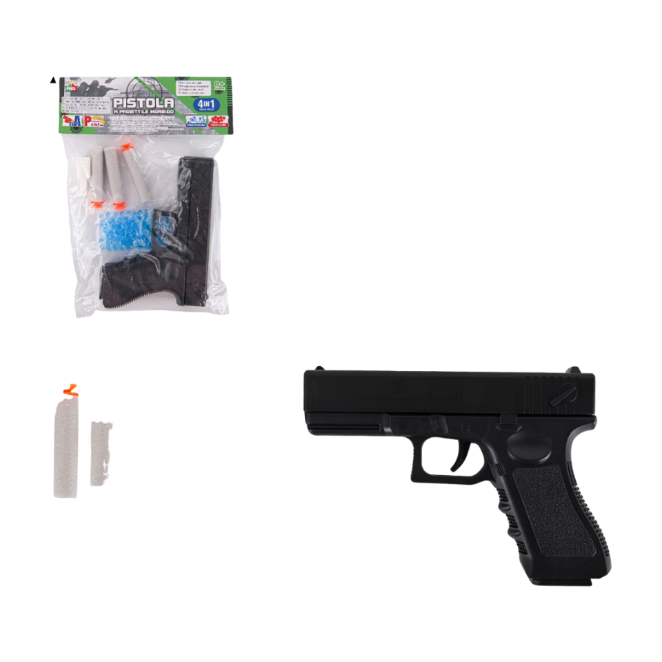 MSWQ00039 BOMBE AD ARIA E AD ACQUA E PISTOLA SOFTBALL IN EVA