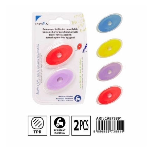PRYMA GOMMA INCHIOSTRO CANCELLABILE 2PZ BL.