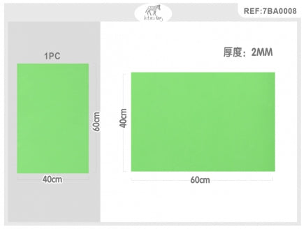 GOMMA CREPLA VERDE CHIARO 40*60