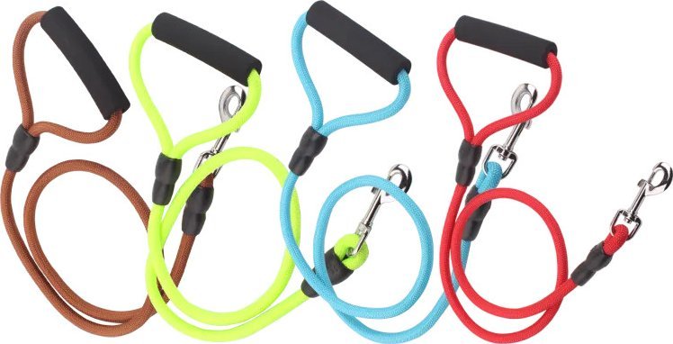 GUINZAGLIO FLUO IN CORDA(MD1.0*L120CMQUATTRO ASSORTIMENTI