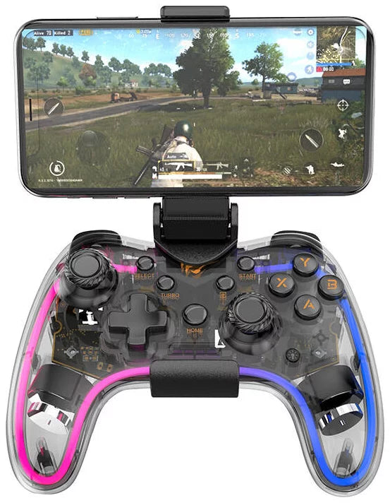 HAVIT JOYSTICK TRASPARENTE BLUETOOTH CON RGB E VIBRAZIONE