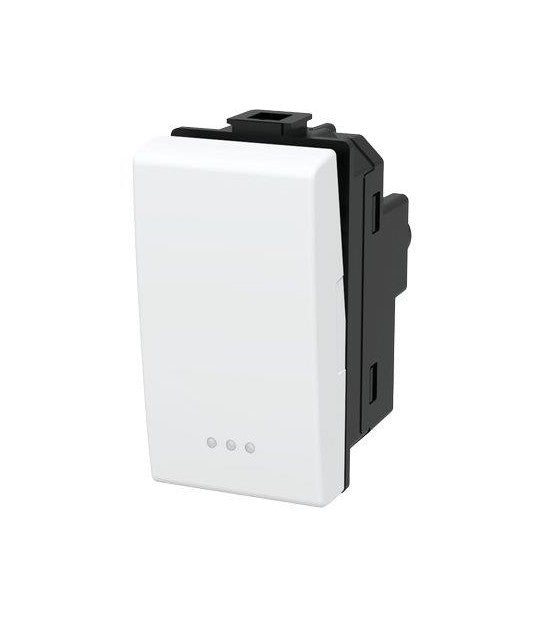 INTERRUTTORE UNIPOLARE BIANCO SERIE ABM