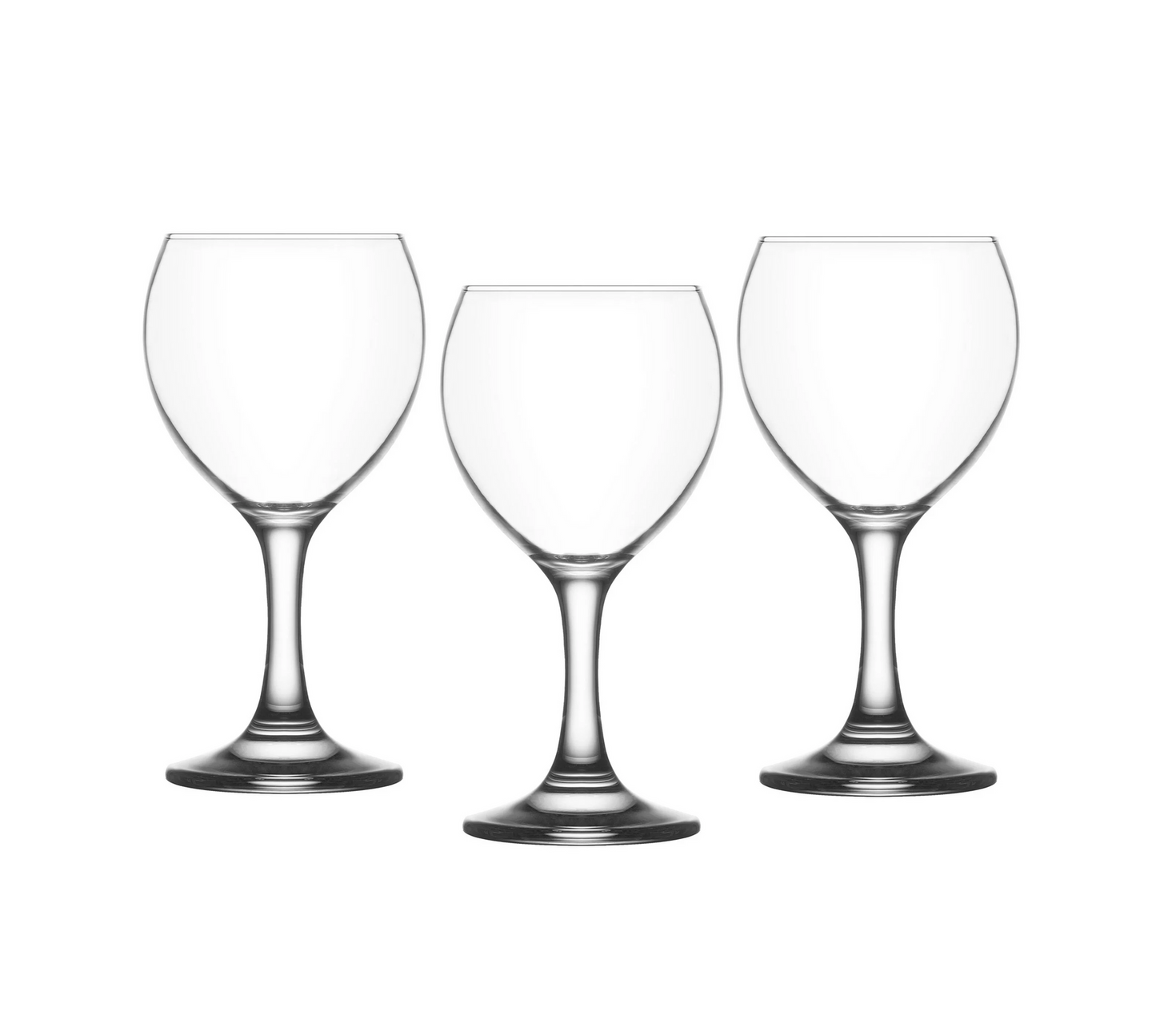 LAV CALICE VINO VETRO TRASP. 365CC 3PZ