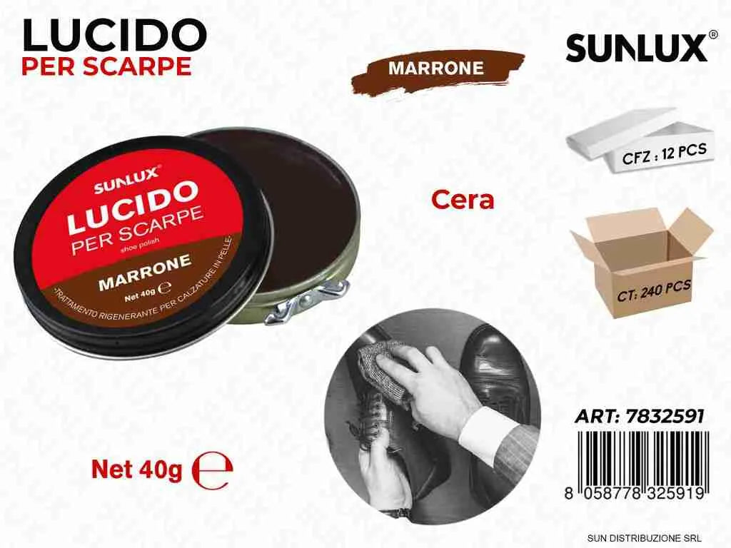LUCIDO PER SCARPE CERA MARRONE 40G