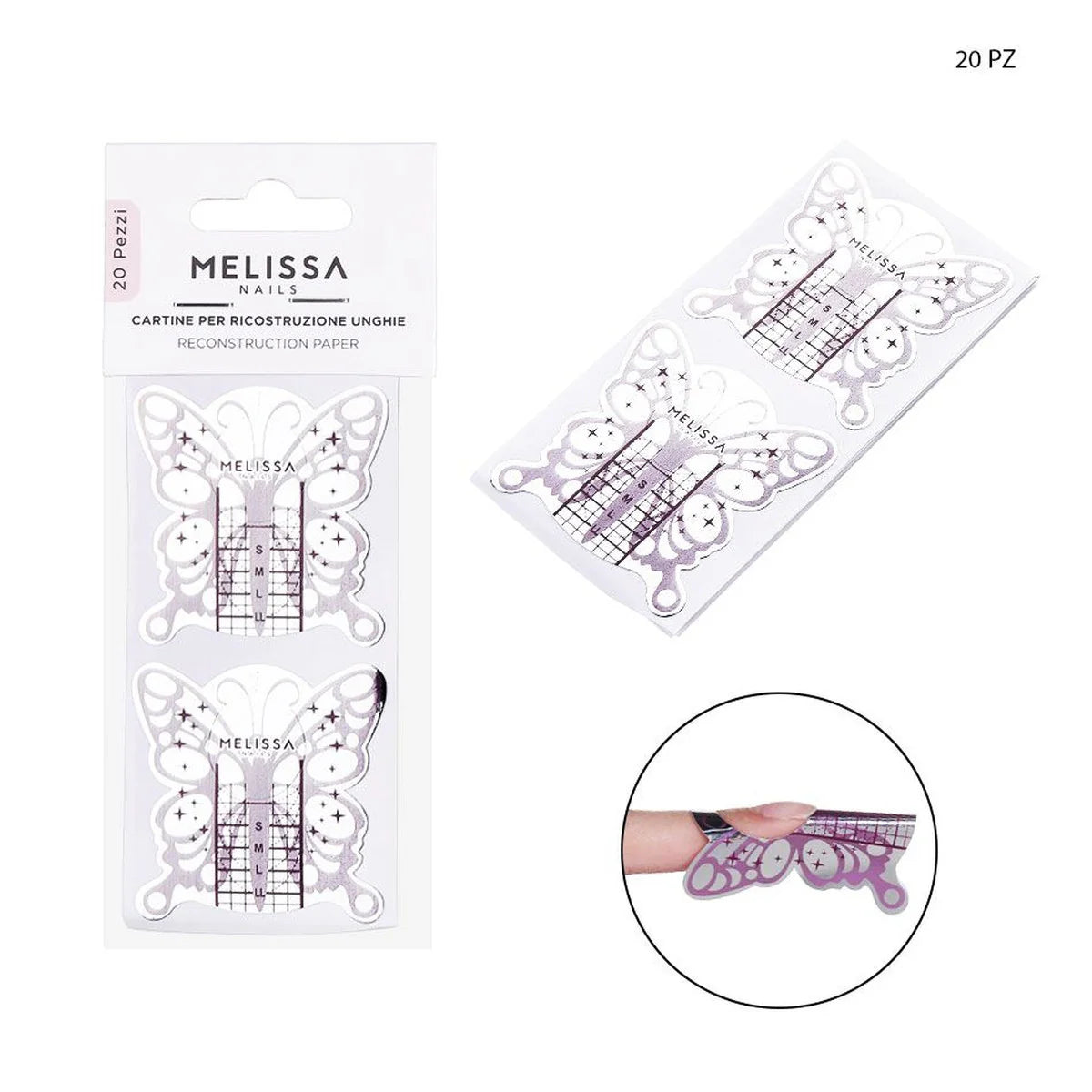 MELISSA CARTINE RICOSTRUZIONE UNGHIE 20PZ