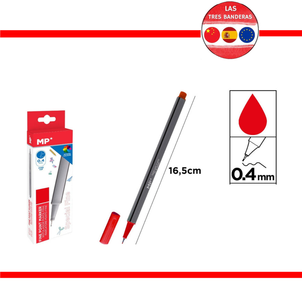 MP PENNA PUNTA FINE 0.4MM ROSSO