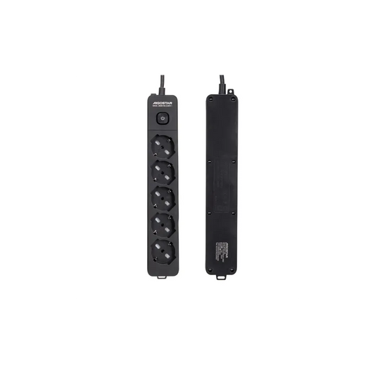 MULTIPRESA A 5 VIE CON INTERRUTTORE 16A 15M 3G1.0MM2 NERA