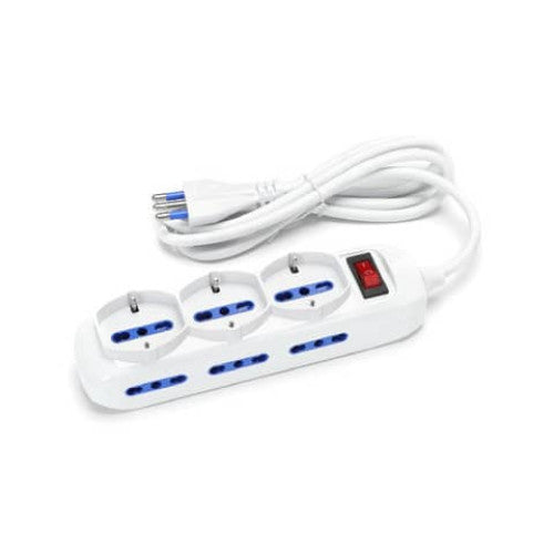 MULTIPRESA A 9 VIE CON INTERRUTTORE 16A 15M 3G1.0MM2 BIAN