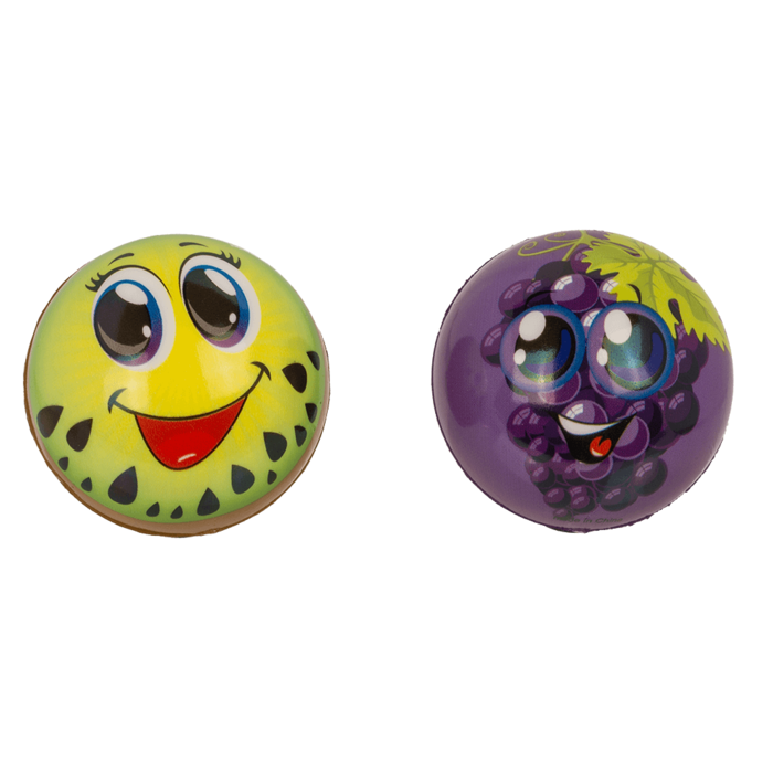 PALLA CON RIMBALZO ALTISSIMO FRUTTA CIRCA 6 CM 9 ASS. 12