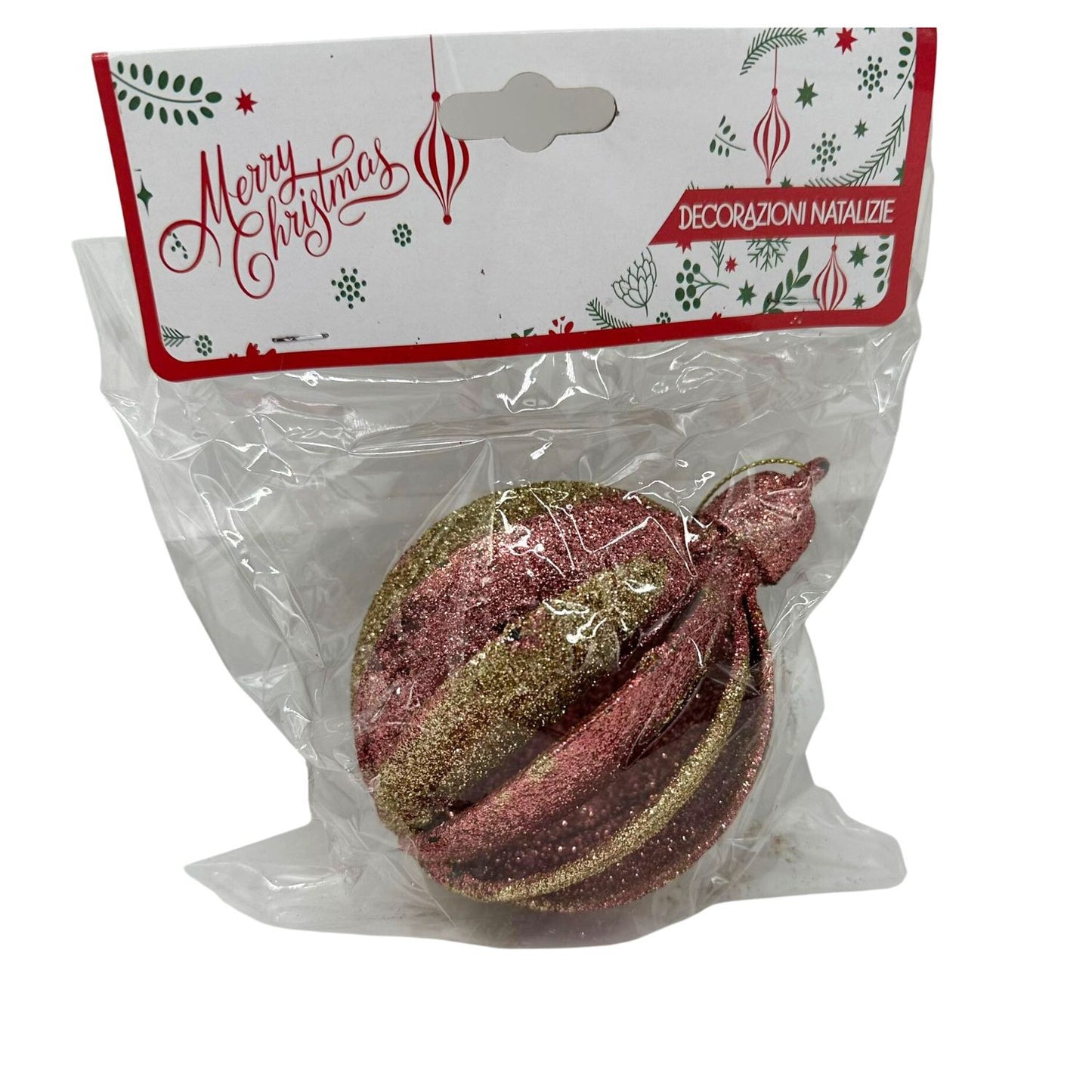 PALLA 8CM GLITTERATA ROSA/ORO ART.SPS-115(PINK/GOLD)