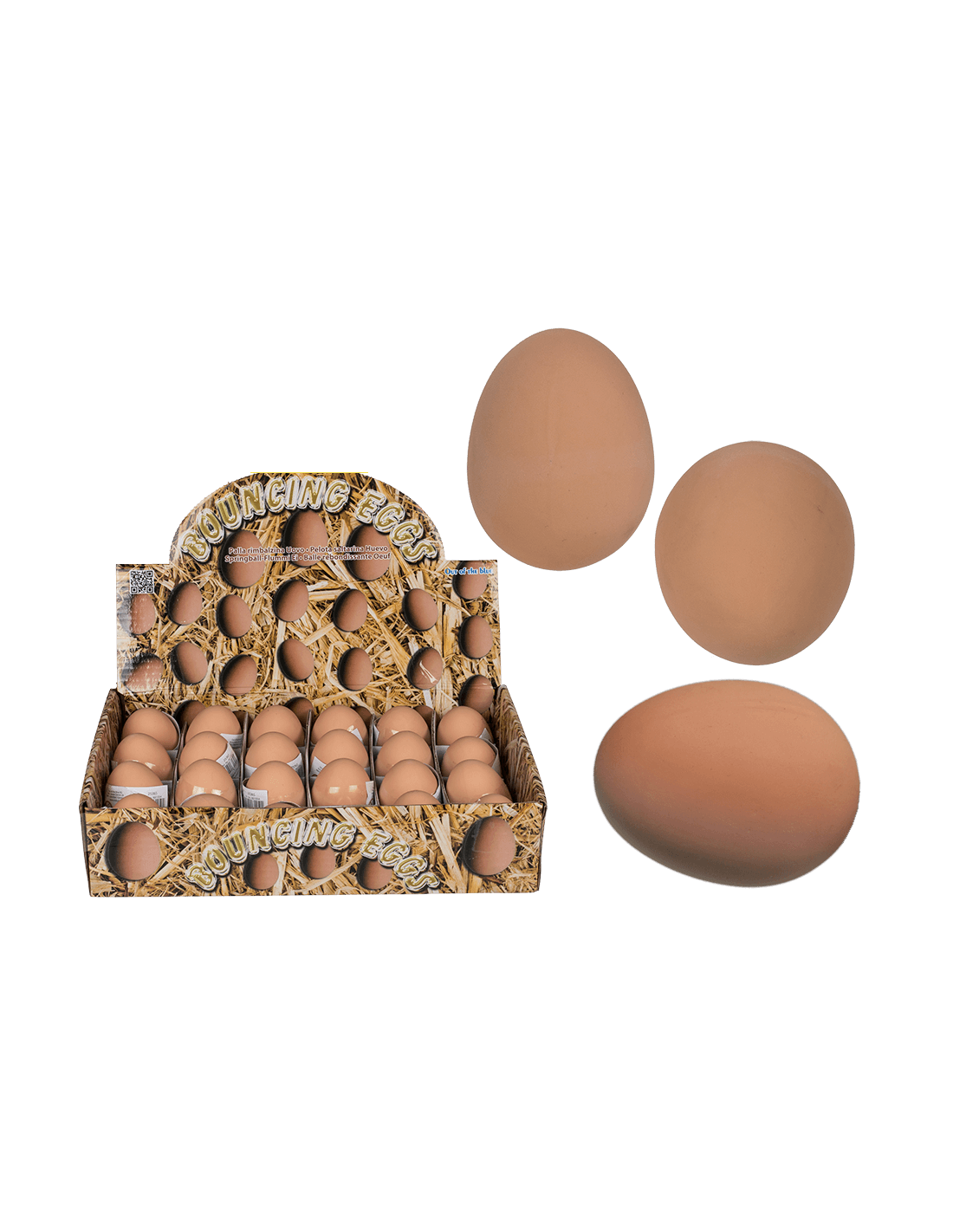 PALLA RIMBALZINA UOVO CA. 5 5 CM 24 PZ. PER DISPLAY