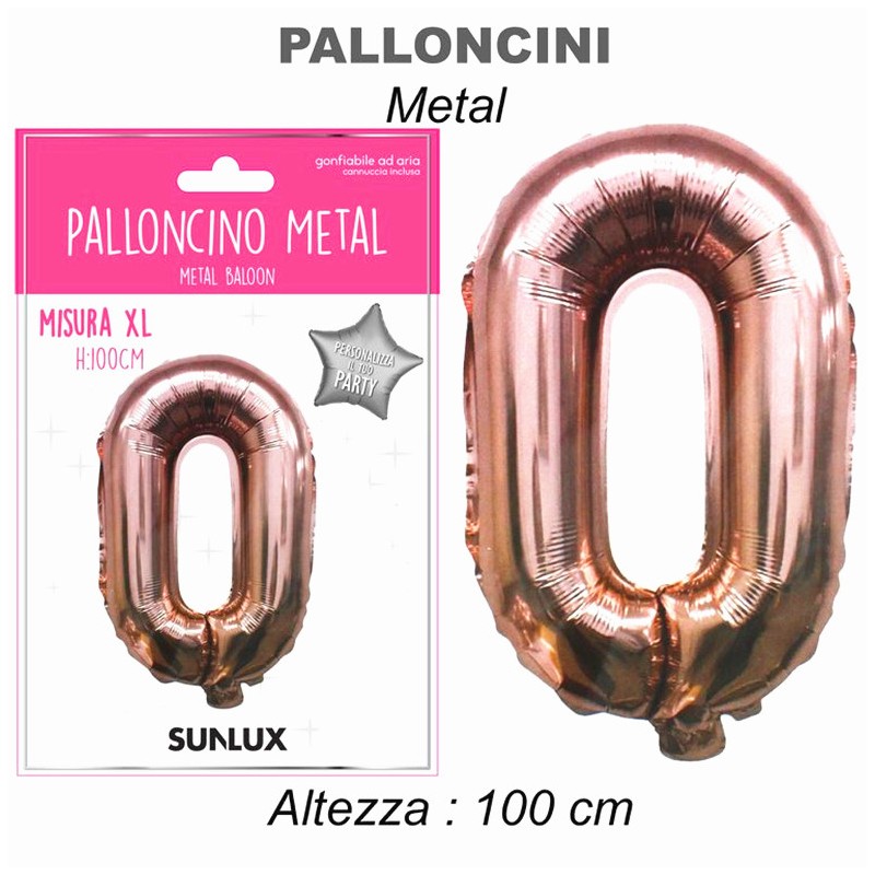 PALLONCINO MYLAR 100CM-ORO METAL. NUM.0