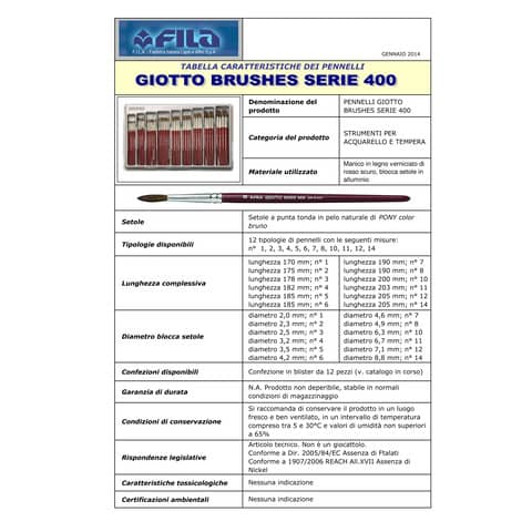 PENNELLO GIOTTO SERIE 4008