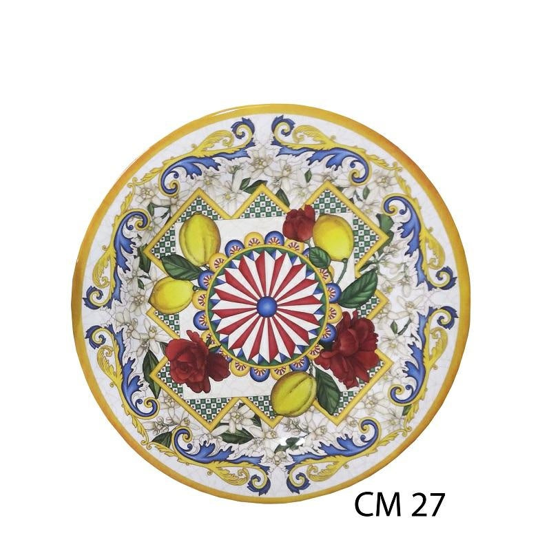 PIATTO PIANO CM 27 MEL CARRETTO SICIL.