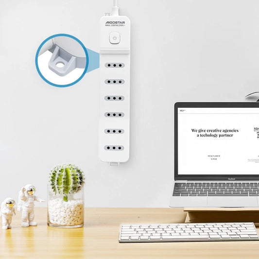 PRESA A 6 POSIZIONI (CON INTERRUTTORE)(5MMAX.2300WH05VV-F