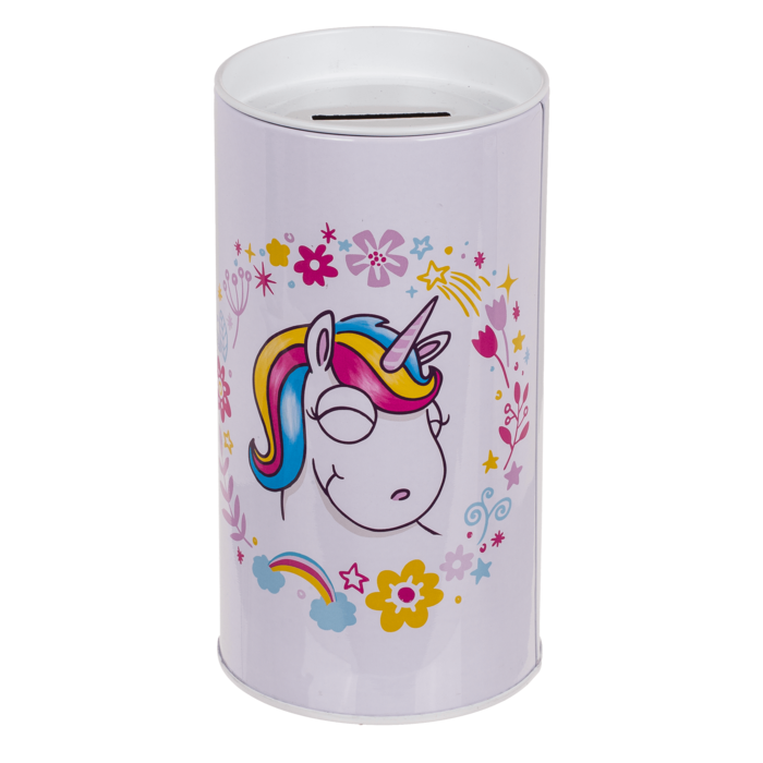 SALVADANAIO IN METALLO COMIC UNICORNO 155 X 8 CM COPERCH