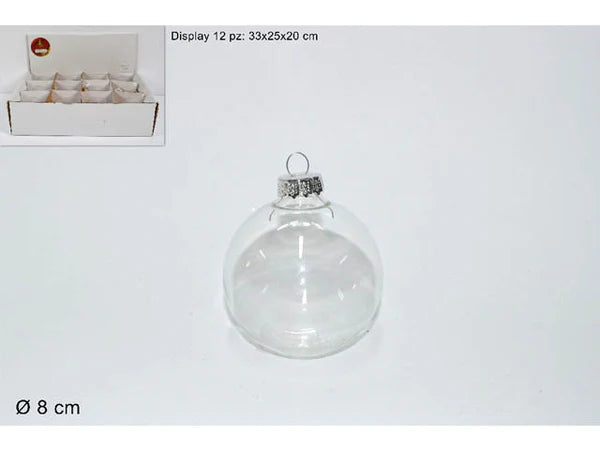 PALLA VETRO TRASPARENTE DIAM.8CM IN DISPLAY (102401-8B)