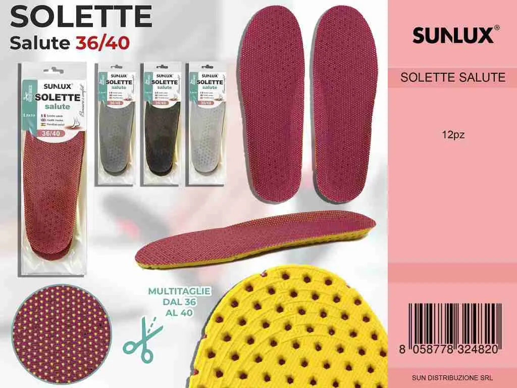 SOLETTE SALUTE MULTITAGLIE 36-40 COL. ASS.