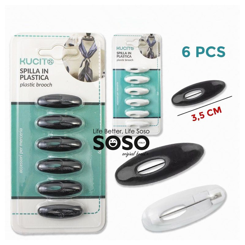 SPILLA IN PLASTICA 6PC- 3.5CM
