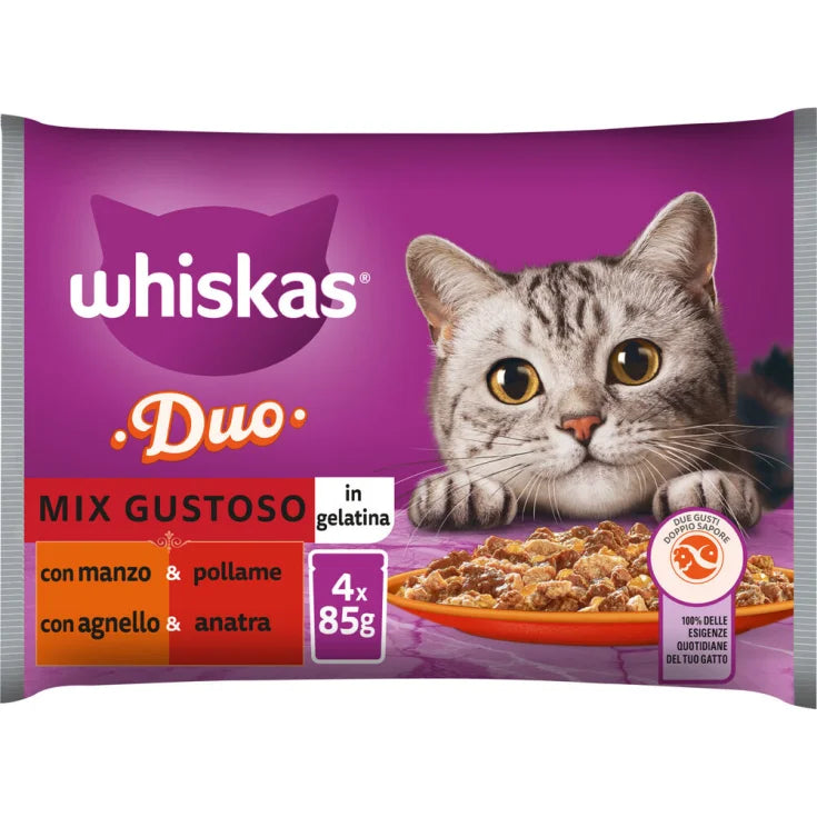 WHISKAS DUO 85GX4 MIX GUSTOSO
