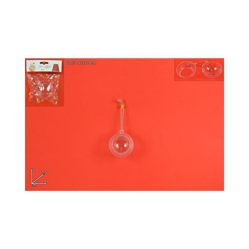 PALLA PLASTICA TRASPARENTE APERTA 8CM ART. KKQ008