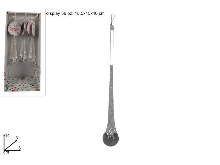 APPENDINO GOCCIA GLITTERATO SILVER IN DISP.ART.792447/SILVER