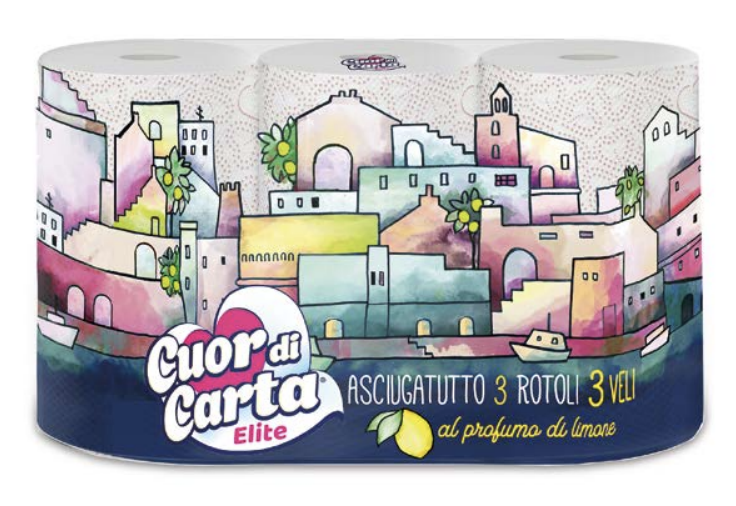 ASCIUGATUTTO CUOR DI CARTA 3 RT 3V 54 MT AL LIMONE