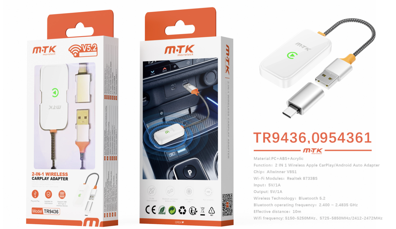 *MTK TR9436 BL LUXURY ADATTATORE WIRELESS BIANCO