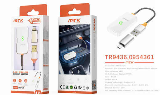 *MTK TR9436 BL LUXURY ADATTATORE WIRELESS BIANCO