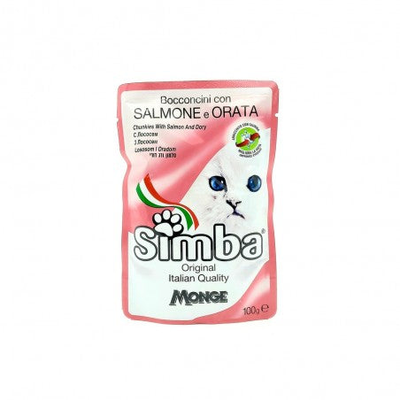SIMBA GATTO BUSTA 100G SALMONE&ORATA