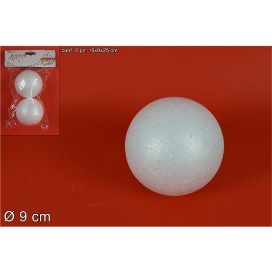 PALLA POLISTIROLO 9CM 2PZ DU1820-9(FB0209)