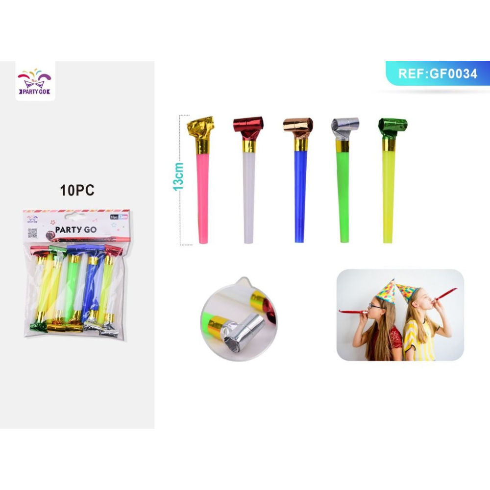 TROMBETTA COLORE MISTO 11CM 10PC