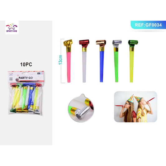TROMBETTA COLORE MISTO 11CM 10PC