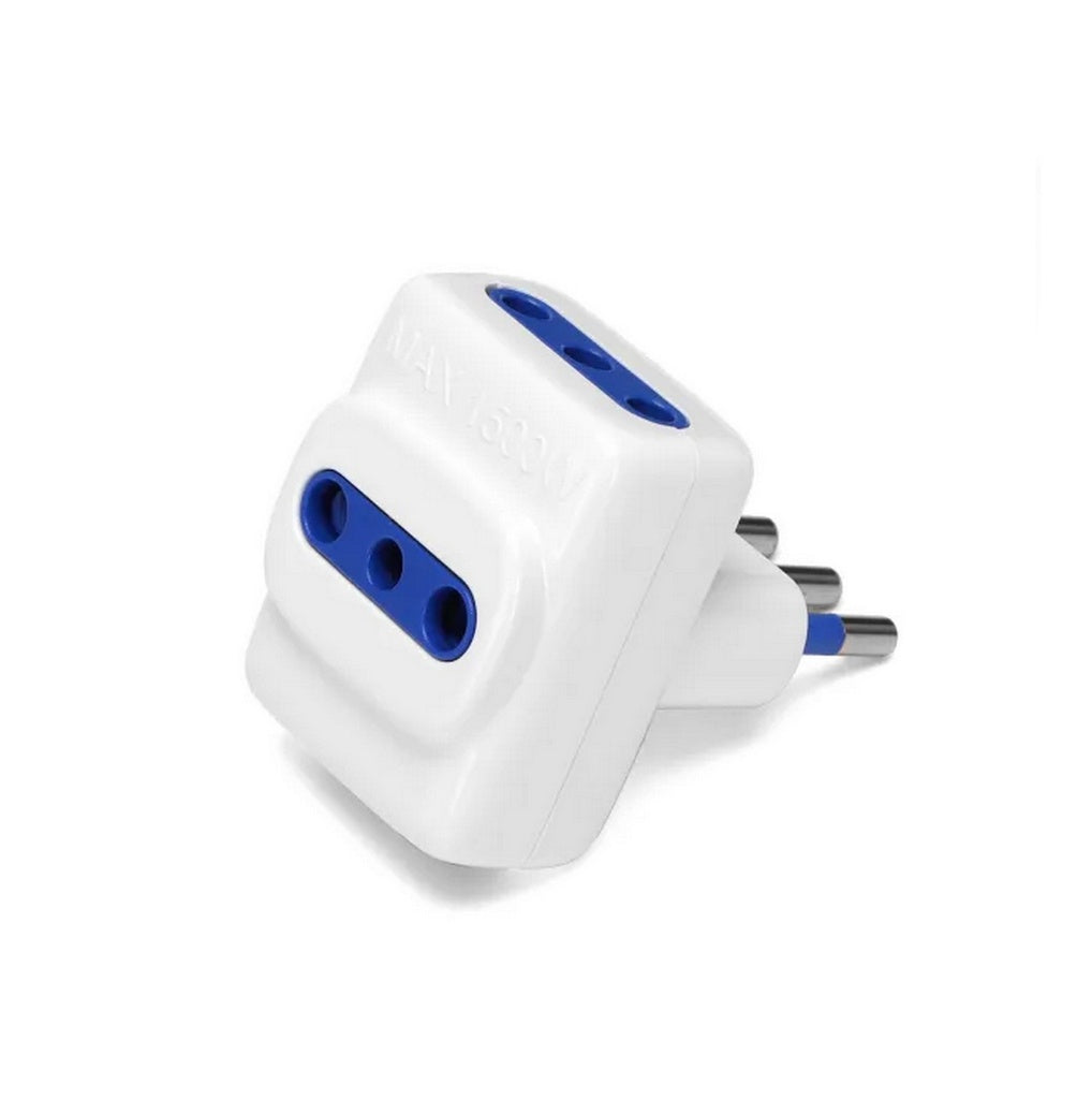 ADATTATORE A 3 VIE 10A BIANCO