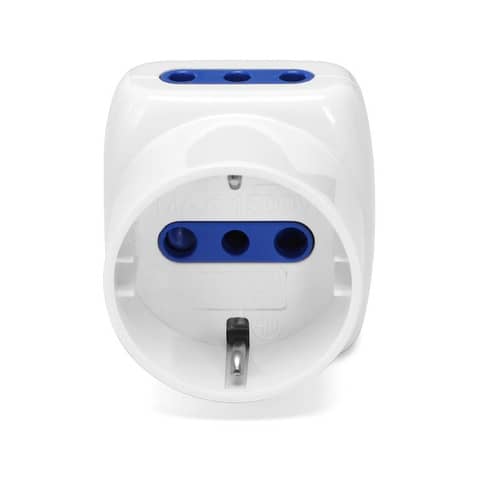 ADATTATORE A 3 VIE 10A BIANCO