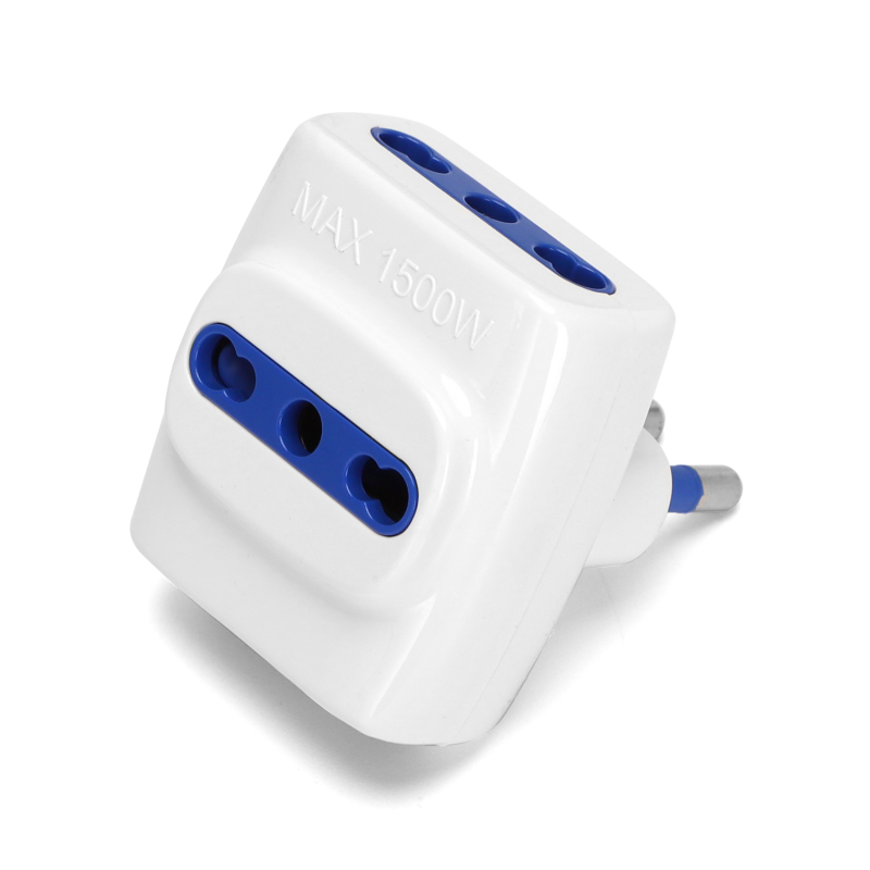 ADATTATORE A 3 VIE 16A BIANCO