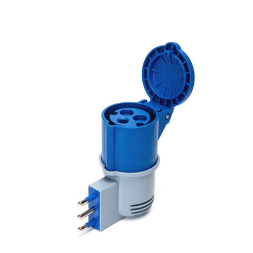 ADATTATORE INDUSTRIALE ITALIANO S17 (SPINA F) A SPINA IEC309