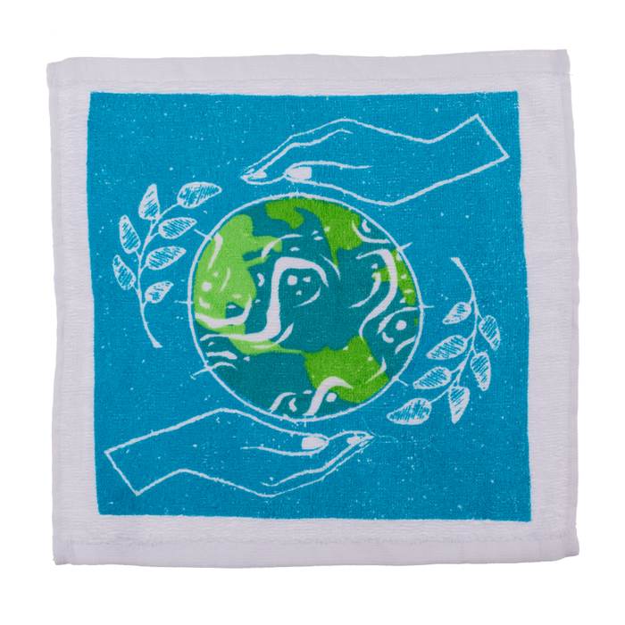 ASCIUGAMANO MAGICO IN COTONE SAVE THE PLANET CA. 30 X 30 C