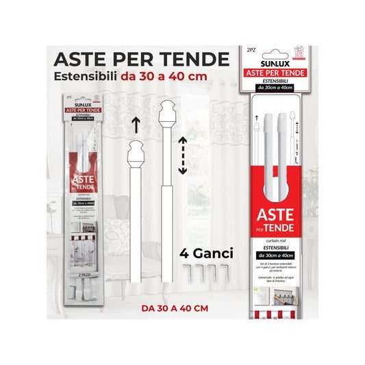 ASTE TENDE D.8MM 2PCS MOLLA C/ VENT. 70CM