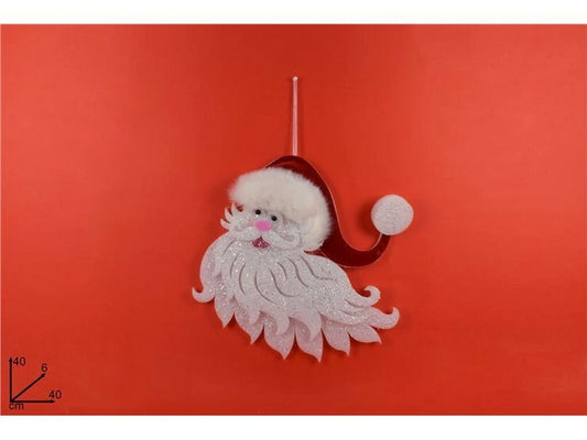 DIETROPORTA VISO BABBO NATALE FELTRO E PELLICCIA CM 40 720AA