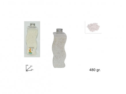 BOTTIGLIA SABBIA COLORATA 480GR BIANCO ART. KS40003-CP119(1)