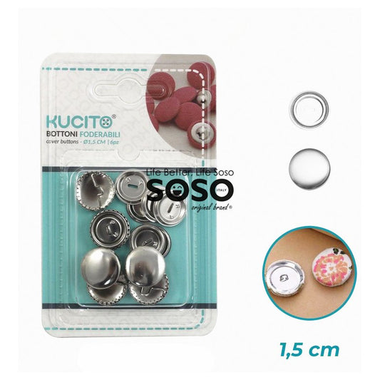 BOTTONI FODERABILI D. 1.5CM 6PCS